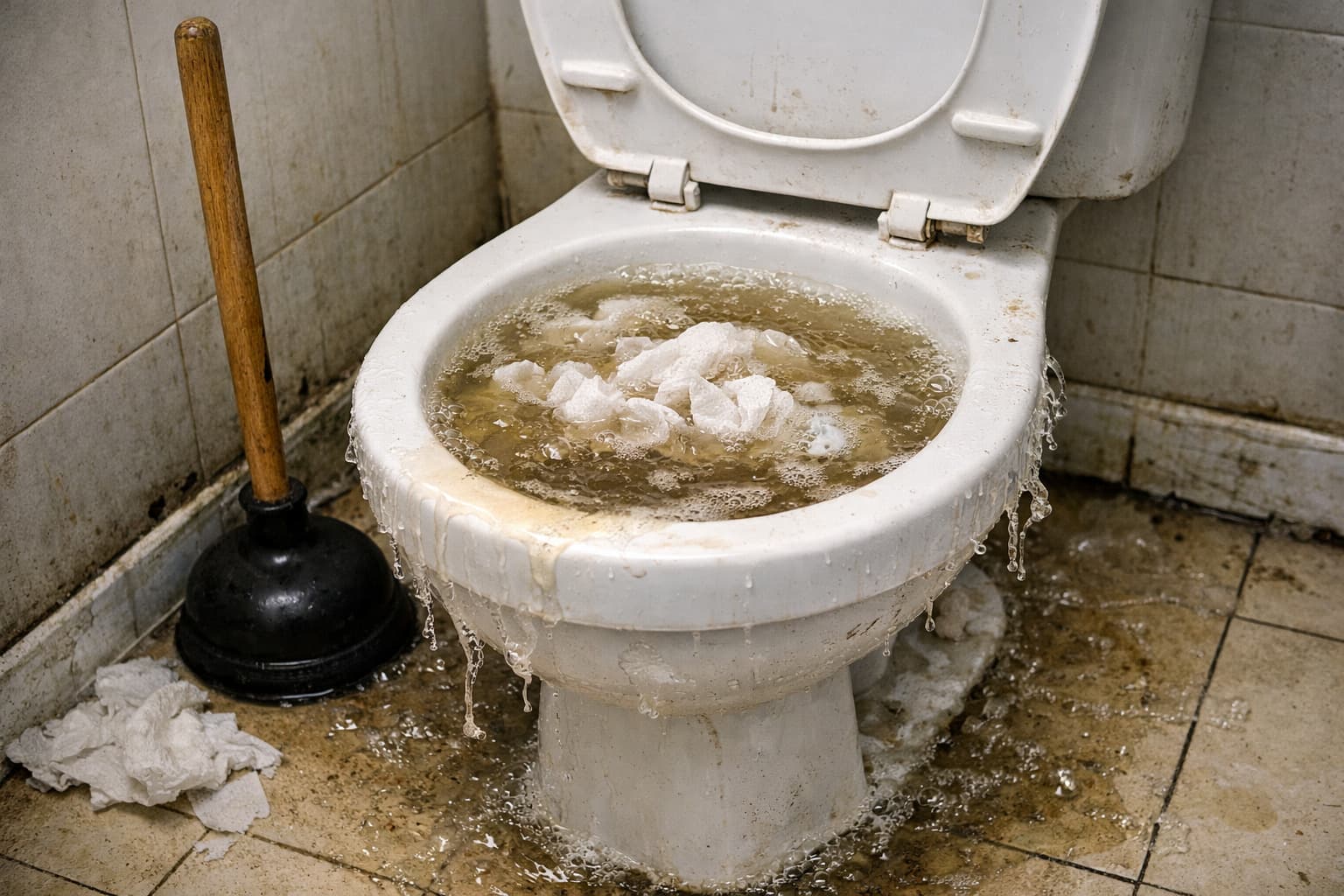 Toilet Blocked - Before